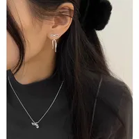 1 Pair 925 Sterling Silver Bow Knot Drop Earrings main image 3