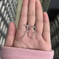 1 Pair 925 Sterling Silver Bow Knot Drop Earrings main image 1