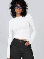 High-end Women's Clothing New  Sexy Spice Backless Base T-Shirt Long-sleeved Slim-fit Y2K Top For Outer Wear sku image 1