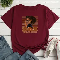 Women's T-shirt Short Sleeve T-Shirts Printing Casual Cartoon Letter sku image 7