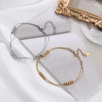 Hawaiian Tropical Solid Color 304 Stainless Steel Plating 18K Gold Plated Women's Anklet main image 5