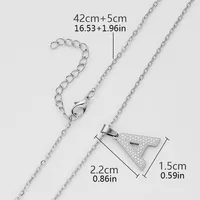 Wholesale Jewelry Elegant Letter 304 Stainless Steel Silver Plated Chain Pendant Necklace main image 3