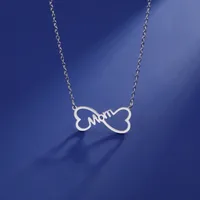 Casual Letter Heart Shape 304 Stainless Steel Asymmetrical 14K Gold Plated Thanksgiving Mother'S Day Women's Pendant Necklace main image 1