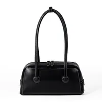 Women's Medium Pu Leather Solid Color Streetwear Zipper Underarm Bag sku image 4