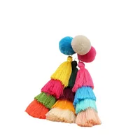 Cute Sweet Tassel Ball Alloy Cotton Bag Pendant Keychain main image 3