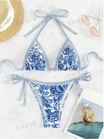 Women's Ditsy Floral 2 Pieces Set Bikinis Swimwear sku image 5