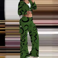 Holiday Daily Women's Streetwear Printing Polyester Printing Pocket Pants Sets Pants Sets main image 5