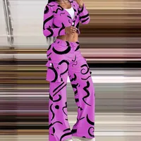 Holiday Daily Women's Streetwear Printing Polyester Printing Pocket Pants Sets Pants Sets main image 4