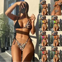 Women's Leopard Straps 2 Pieces Set Bikinis Swimwear main image 1