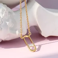 Copper 18K Gold Plated Simple Style Classic Style Plating Inlay Solid Color Zircon Pendant Necklace main image 7