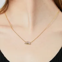 Copper 18K Gold Plated Simple Style Classic Style Plating Inlay Solid Color Zircon Pendant Necklace main image 2
