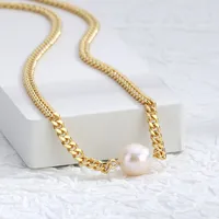 Copper 18K Gold Plated Simple Style Pearl Inlay Heart Shape Solid Color Zircon Necklace main image 7