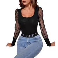 Women's Blouse Long Sleeve Blouses See-Through Streetwear Solid Color main image 5