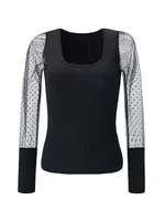Women's Blouse Long Sleeve Blouses See-Through Streetwear Solid Color sku image 3