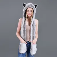 Unisex Fashion Cartoon Imitation Fur Winter Scarves sku image 13