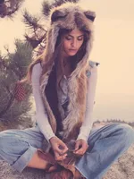 Unisex Fashion Cartoon Imitation Fur Winter Scarves sku image 15