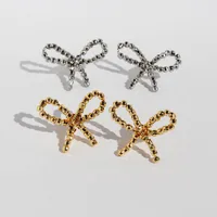 1 Pair Cute Simple Style Classic Style Bow Knot Plating Brass 24K Gold Plated Ear Studs main image 1