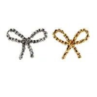 1 Pair Cute Simple Style Classic Style Bow Knot Plating Brass 24K Gold Plated Ear Studs main image 5