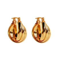 1 Pair Simple Style Commute Geometric Plating Brass 18K Gold Plated Earrings main image 3