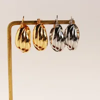 1 Pair Simple Style Commute Geometric Plating Brass 18K Gold Plated Earrings main image 1