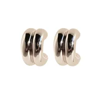 1 Pair Simple Style C Shape Plating Brass 18K Gold Plated Ear Studs main image 2