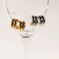 1 Pair Simple Style C Shape Plating Brass 18K Gold Plated Ear Studs main image 1