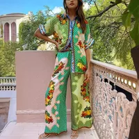 Holiday Beach Women's Vacation Plant Fruit Polyester Printing Pants Sets Pants Sets main image 2