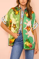 Holiday Beach Women's Vacation Plant Fruit Polyester Printing Pants Sets Pants Sets sku image 3