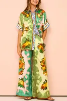 Holiday Beach Women's Vacation Plant Fruit Polyester Printing Pants Sets Pants Sets sku image 10