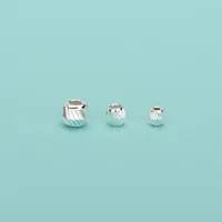 1 Piece Diameter 3mm Diameter 4mm Sterling Silver Solid Color Polished Beads main image 4
