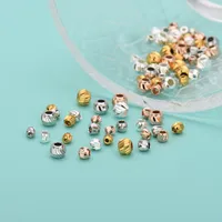 1 Piece Diameter 3mm Diameter 4mm Sterling Silver Solid Color Polished Beads main image 2