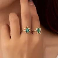 Elegant Retro Beach Tortoise Alloy Wholesale Open Rings main image 1