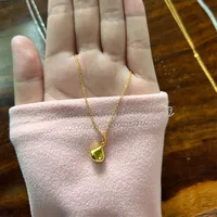 925 Sterling Silver Water Plating Cable Chain Chain Water Droplets Pendant Necklace main image 2
