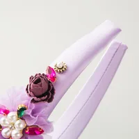Women's Casual Vacation Classic Style Flower Alloy Cloth Plating Inlay Glass Pearl Hair Band main image 4