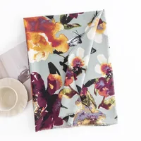 Women's Elegant Flower Butterfly Polyester Scarf sku image 1
