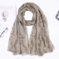 Women's Simple Style Notes Polyester Scarf sku image 5