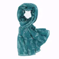 Women's Simple Style Notes Polyester Scarf main image 4