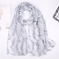 Women's Simple Style Notes Polyester Scarf main image 5