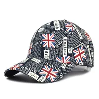 Unisex Casual Hip-Hop National Flag Letter Curved Eaves Baseball Cap sku image 1