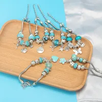 Wholesale Jewelry Casual Glam Heart Shape Flower Butterfly Iron Crystal Zircon White Gold Plated Plating Inlay Bracelets main image 1