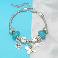 Wholesale Jewelry Casual Glam Heart Shape Flower Butterfly Iron Crystal Zircon White Gold Plated Plating Inlay Bracelets main image 2