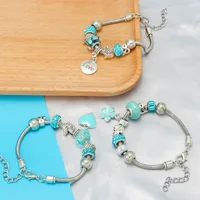 Wholesale Jewelry Casual Glam Heart Shape Flower Butterfly Iron Crystal Zircon White Gold Plated Plating Inlay Bracelets main image 4