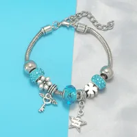Wholesale Jewelry Casual Glam Heart Shape Flower Butterfly Iron Crystal Zircon White Gold Plated Plating Inlay Bracelets sku image 3