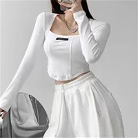 Women's T-shirt Long Sleeve Blouses Washed Casual Solid Color main image 6