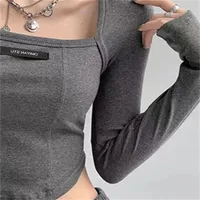 Women's T-shirt Long Sleeve Blouses Washed Casual Solid Color main image 3