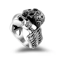 IG Style Retro Punk Skull 304 Stainless Steel Polishing Men's Rings main image 3