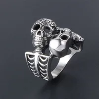 IG Style Retro Punk Skull 304 Stainless Steel Polishing Men's Rings main image 6