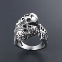 IG Style Retro Punk Skull 304 Stainless Steel Polishing Men's Rings main image 8