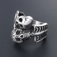 IG Style Retro Punk Skull 304 Stainless Steel Polishing Men's Rings main image 7