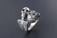 IG Style Retro Punk Skull 304 Stainless Steel Polishing Men's Rings main image 5